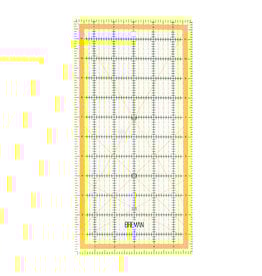 W.A. Portman Breman Precision 6x12" Quilting Rulers – Clear Acrylic Rulers for Quilting and Sewing for Left & Right-Handed Users