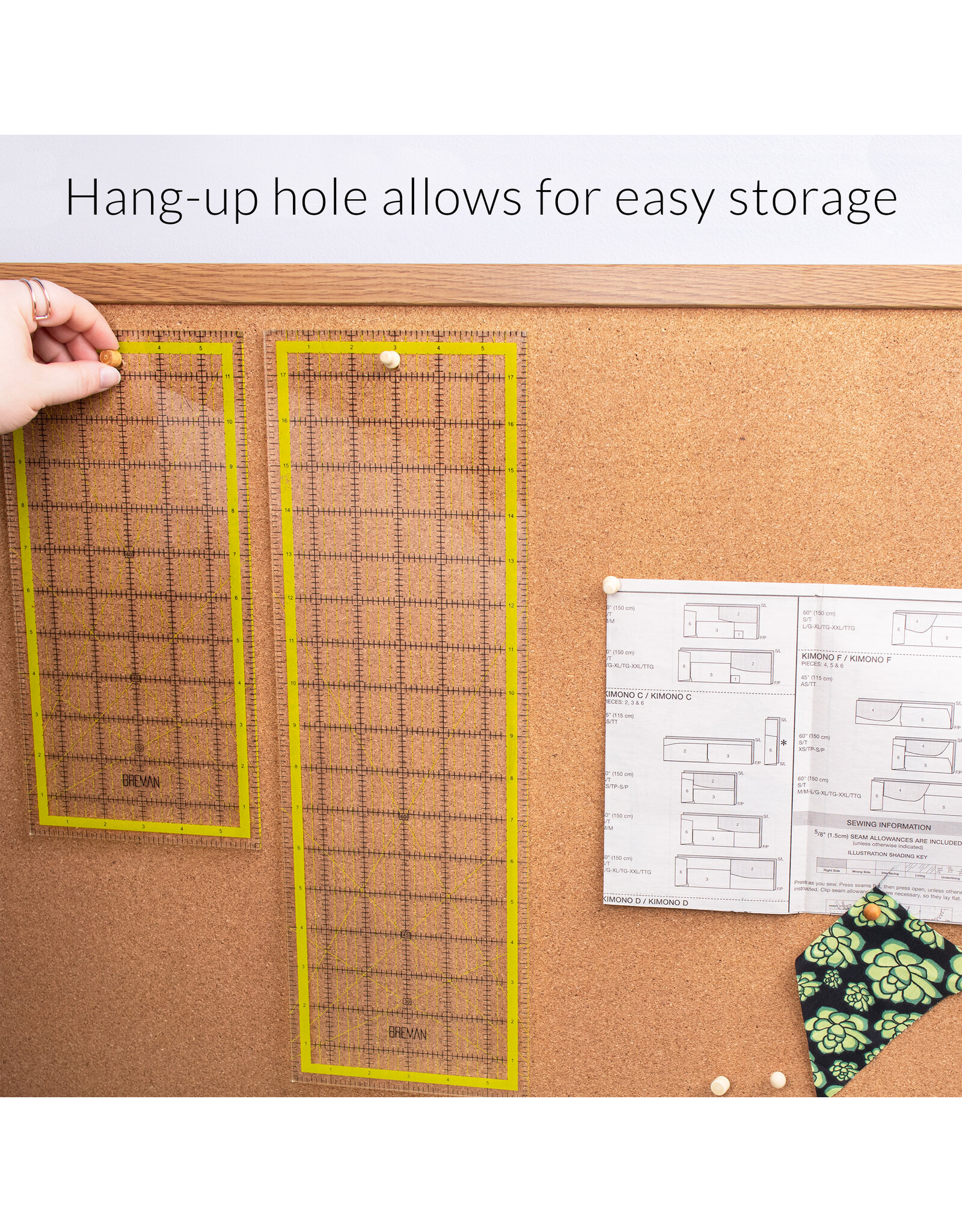 W.A. Portman Breman Precision 6x12" Quilting Rulers – Clear Acrylic Rulers for Quilting and Sewing for Left & Right-Handed Users