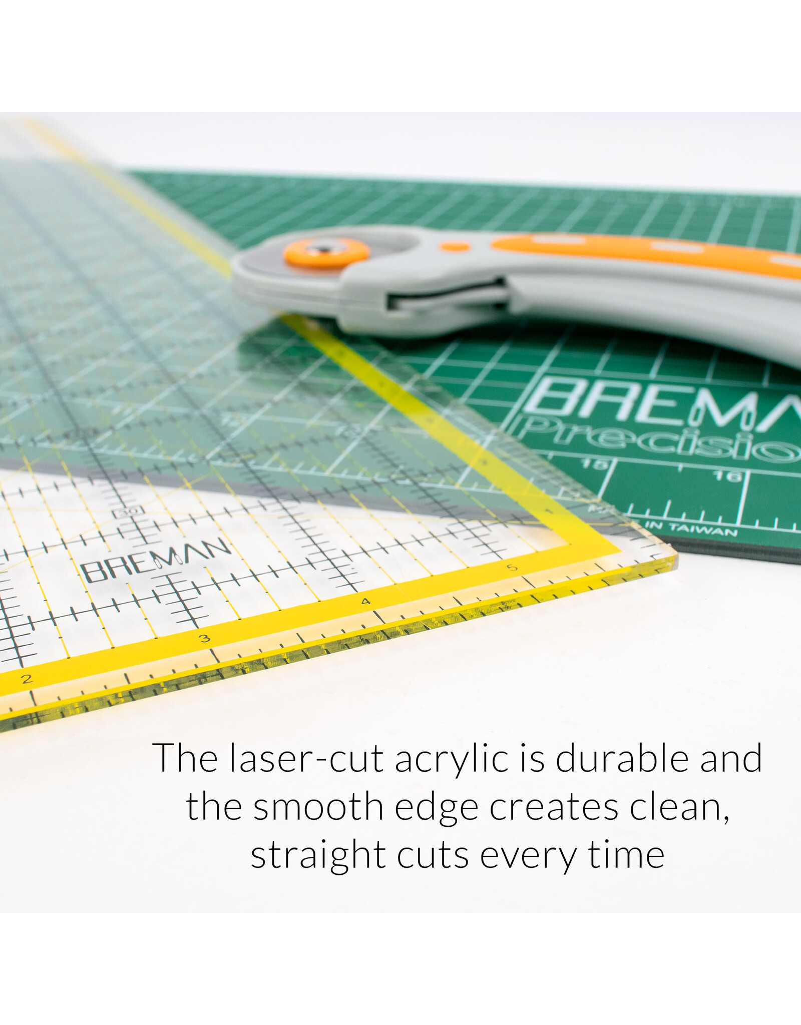 W.A. Portman Breman Precision 6x12" Quilting Rulers – Clear Acrylic Rulers for Quilting and Sewing for Left & Right-Handed Users