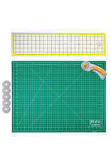 W.A. Portman WA Portman 18x24" Self Healing Cutting Mat & 45mm Rotary Cutter Set with 5 Extra Blades – 6x24 Acrylic Quilting Rulers W.A. Portman WA Portman 18x24" Self Healing Cutting Mat & 45mm Rotary Cutter Set with 5 Extra Blades – 6x24 Acrylic Quilting Rulers