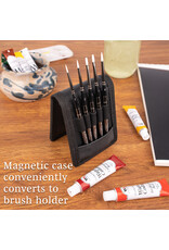 W.A. Portman WA Portman 5-pc Small Travel Watercolor Brushes with Case – Collapsible Synthetic Pocket Watercolor Paint Brushes