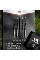 W.A. Portman WA Portman 5-pc Small Travel Watercolor Brushes with Case – Collapsible Synthetic Pocket Watercolor Paint Brushes