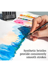 W.A. Portman WA Portman 5-pc Small Travel Watercolor Brushes with Case – Collapsible Synthetic Pocket Watercolor Paint Brushes