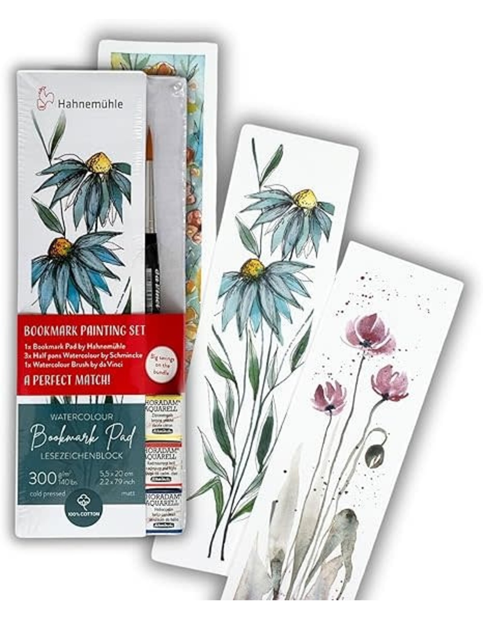 Hahnemuhle Hahnemuhle Watercolor Bookmark Pad Painting Set