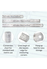 W.A. Portman WA Portman  3-Pack Metal Ruler Set - Metric Ruler Set - Metal Straight Edge W.A. Portman WA Portman  3-Pack Metal Ruler Set - Metric Ruler Set - Metal Straight Edge