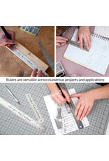 W.A. Portman WA Portman  3-Pack Metal Ruler Set - Metric Ruler Set - Metal Straight Edge W.A. Portman WA Portman  3-Pack Metal Ruler Set - Metric Ruler Set - Metal Straight Edge