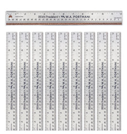 W.A. Portman WA Portman Metal Ruler 12 Inch Cork Back 10pk - Flexible & Non-Slip Stainless Steel Metal Ruler with Cork Backing