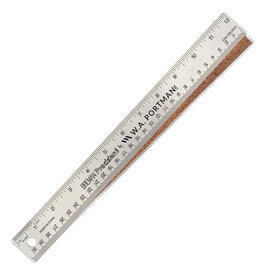 W.A. Portman WA Portman Metal Ruler 12 Inch Cork Back 1pk - Flexible & Non-Slip Stainless Steel Metal Ruler with Cork Backing