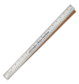 W.A. Portman WA Portman Metal Ruler 18 Inch Cork Back 1pk - Flexible & Non-Slip Stainless Steel Metal Ruler with Cork Backing