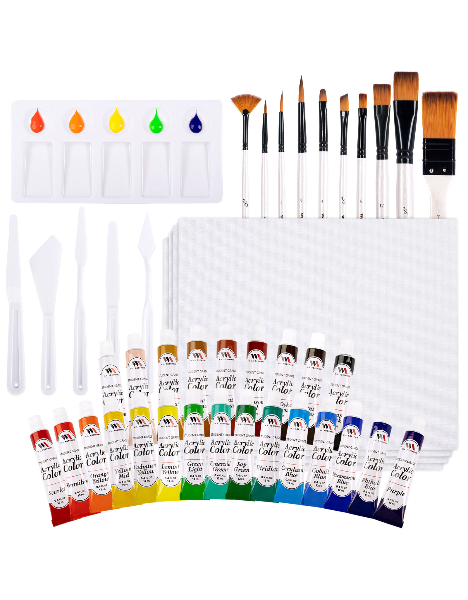 W.A. Portman WA Portman 44pc Acrylic Painting Kit