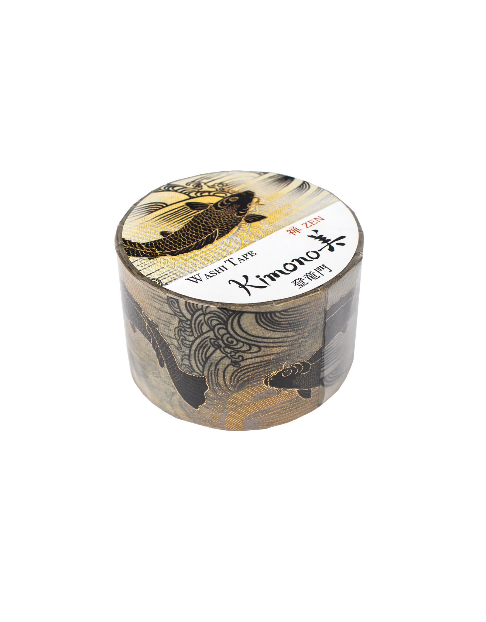 AITOH Aitoh Japanese Washi Tape, Black Koi