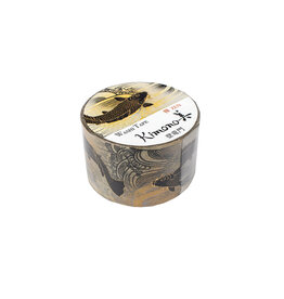 AITOH Aitoh Japanese Washi Tape, Black Koi