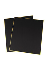 AITOH Aitoh Shikishi Board: Black Gasen, Pack of 2, 9.5" x 10.75"