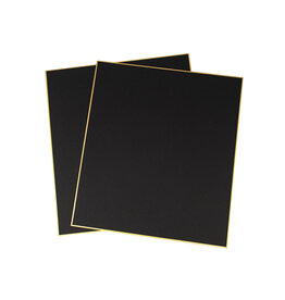 AITOH Aitoh Shikishi Board: Black Gasen, Pack of 2, 9.5" x 10.75"
