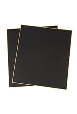 AITOH Aitoh Shikishi Board: Black Hosho, Pack of 2, 9.5" x 10.75"