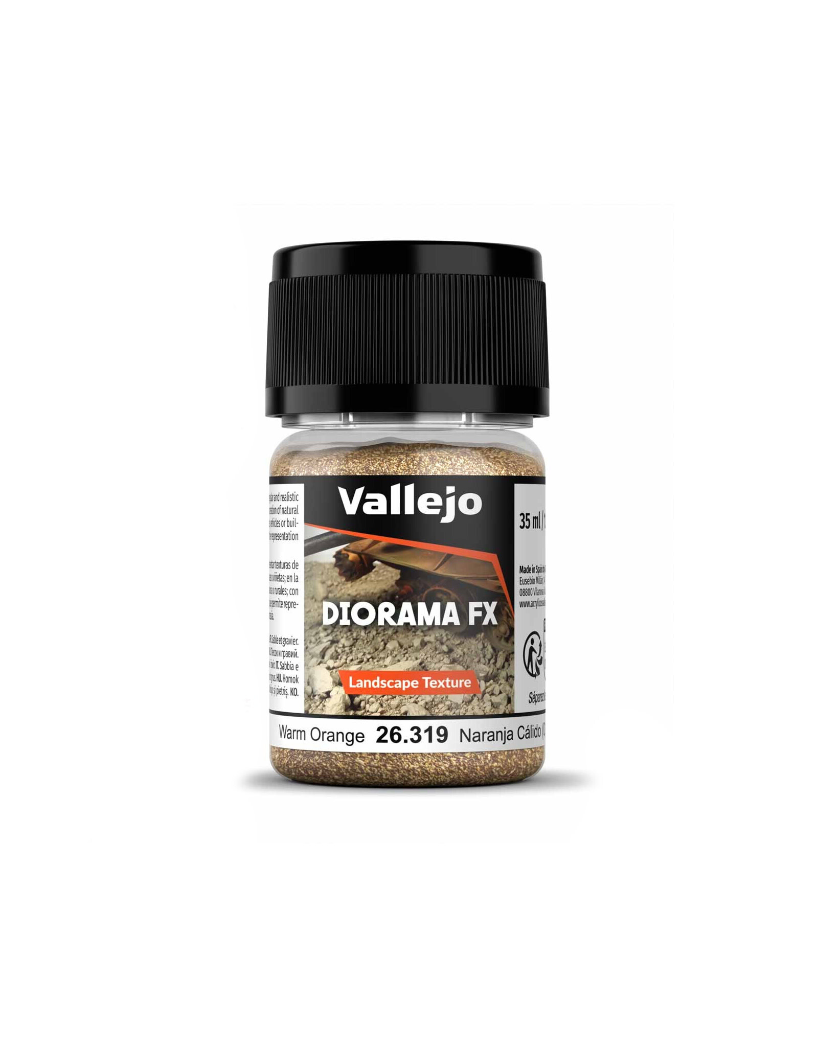 Vallejo Diorama FX Landscape Texture Warm Orange 0.1-0.6 mm (35ml)