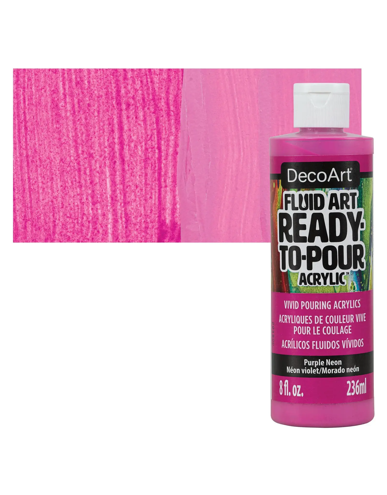 CLEARANCE DecoArt Fluid Art Ready Pour Acrylic Purple Neon 8oz