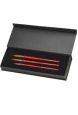 Da Vinci Brush Colineo Red Watercolor Brushes in a Gift Box Set of 3