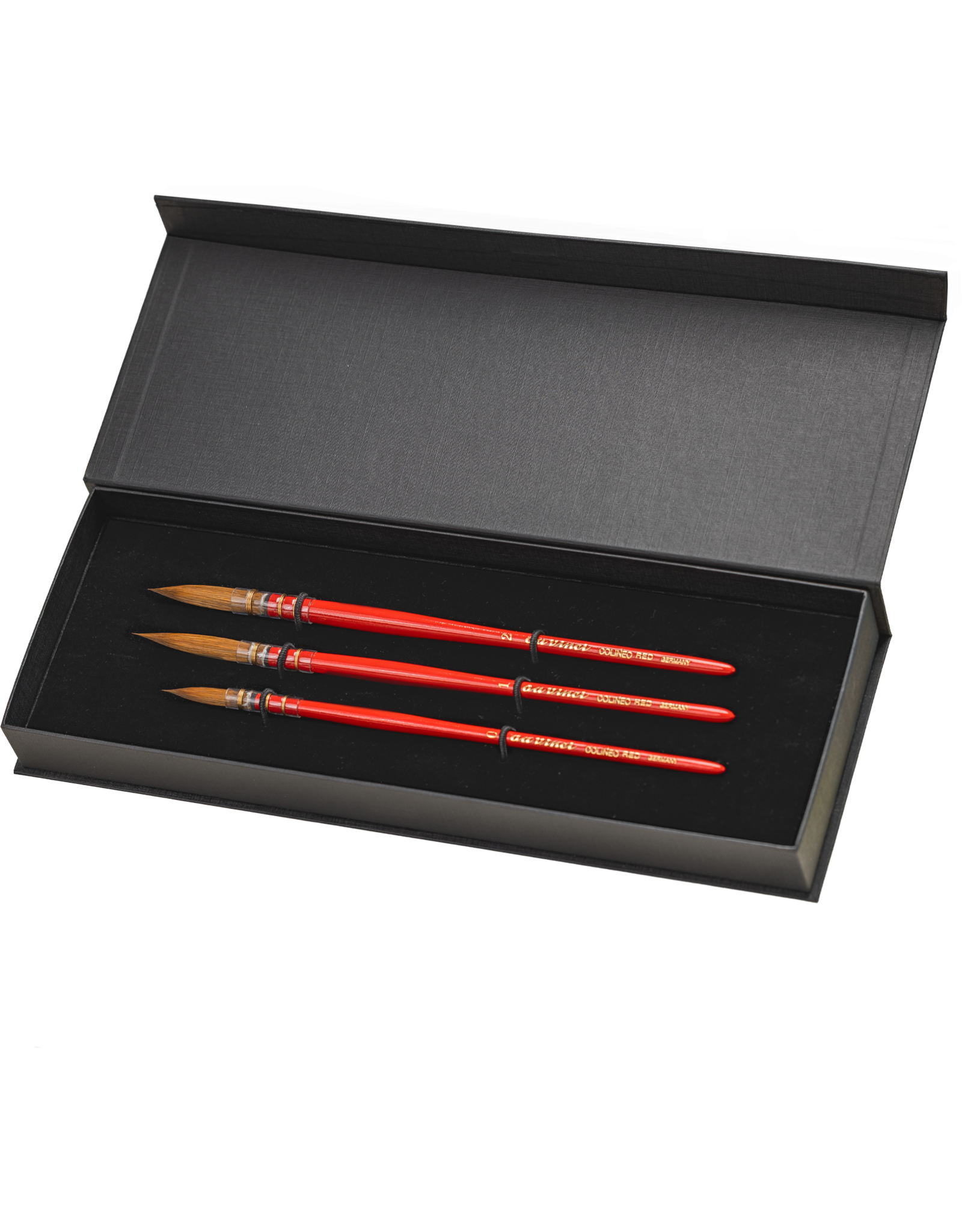 Da Vinci Brush Colineo Red Watercolor Brushes in a Gift Box Set of 3