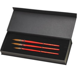 Da Vinci Brush Colineo Red Watercolor Brushes in a Gift Box Set of 3
