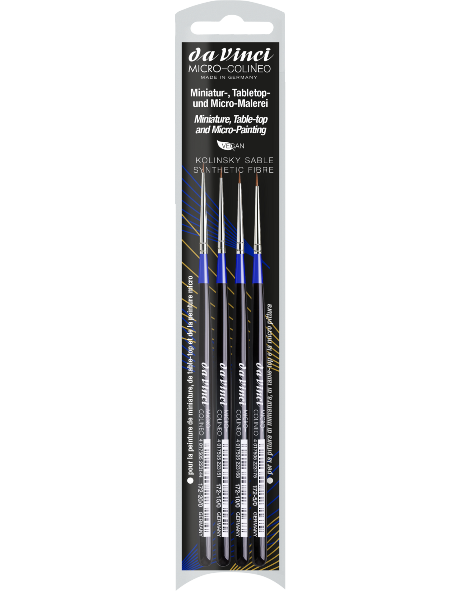 Da Vinci Brush Da Vinci Micro-Colineo Miniature Brush Set of 4