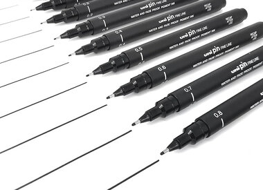 uni Pin Fine Line Drawing Pens