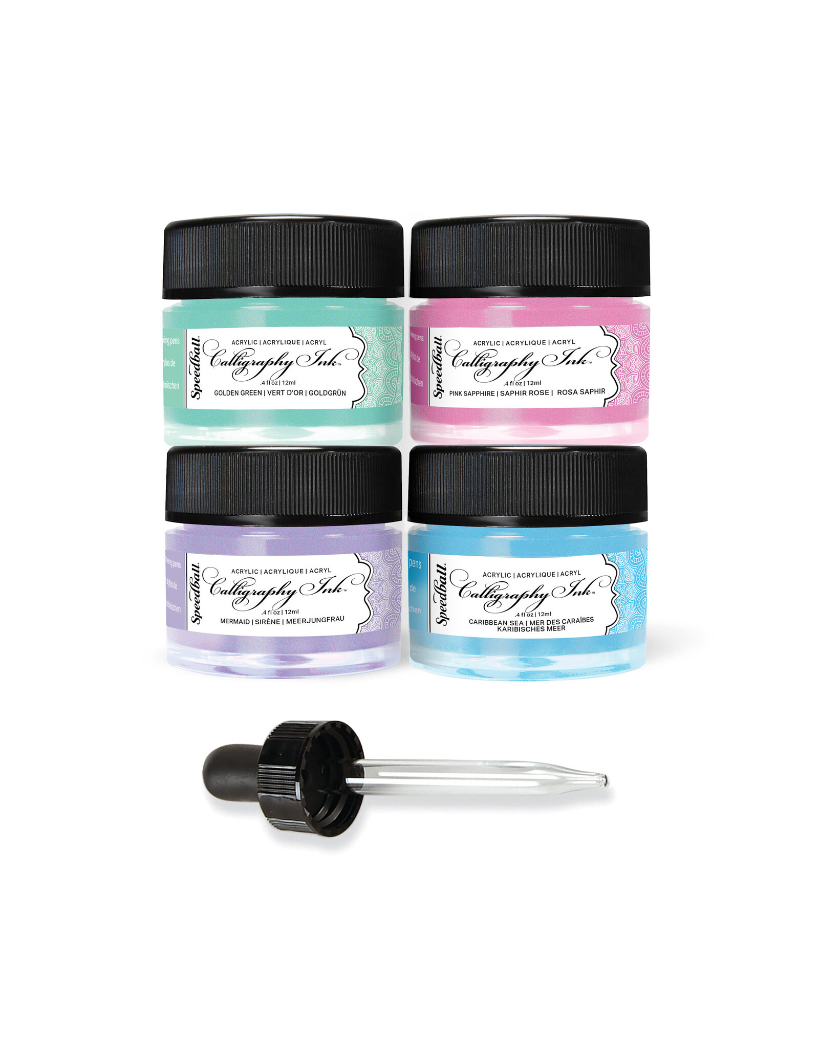 SPEEDBALL ART PRODUCTS Speedball Acrylic Calligraphy Iridescent Ink 5pc Set