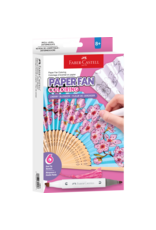 FABER-CASTELL Paper Fan Coloring - Cherry Blossom