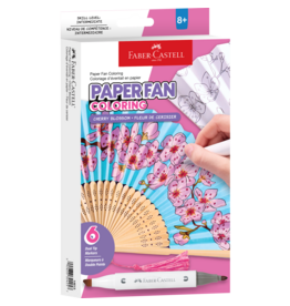 FABER-CASTELL Paper Fan Coloring - Cherry Blossom