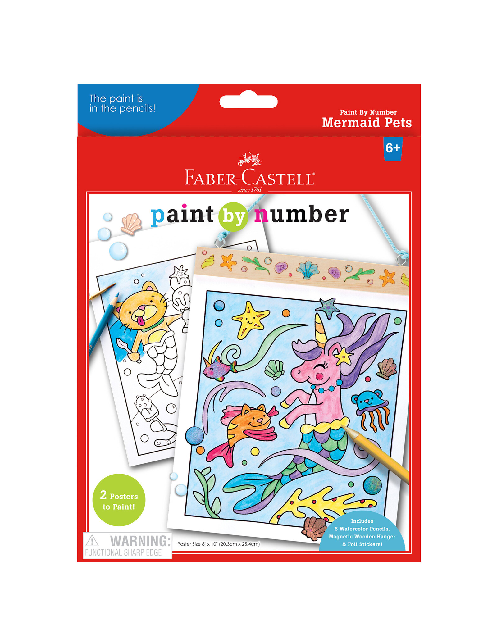 FABER-CASTELL Paint By Number Mermaid Pets Wall Art