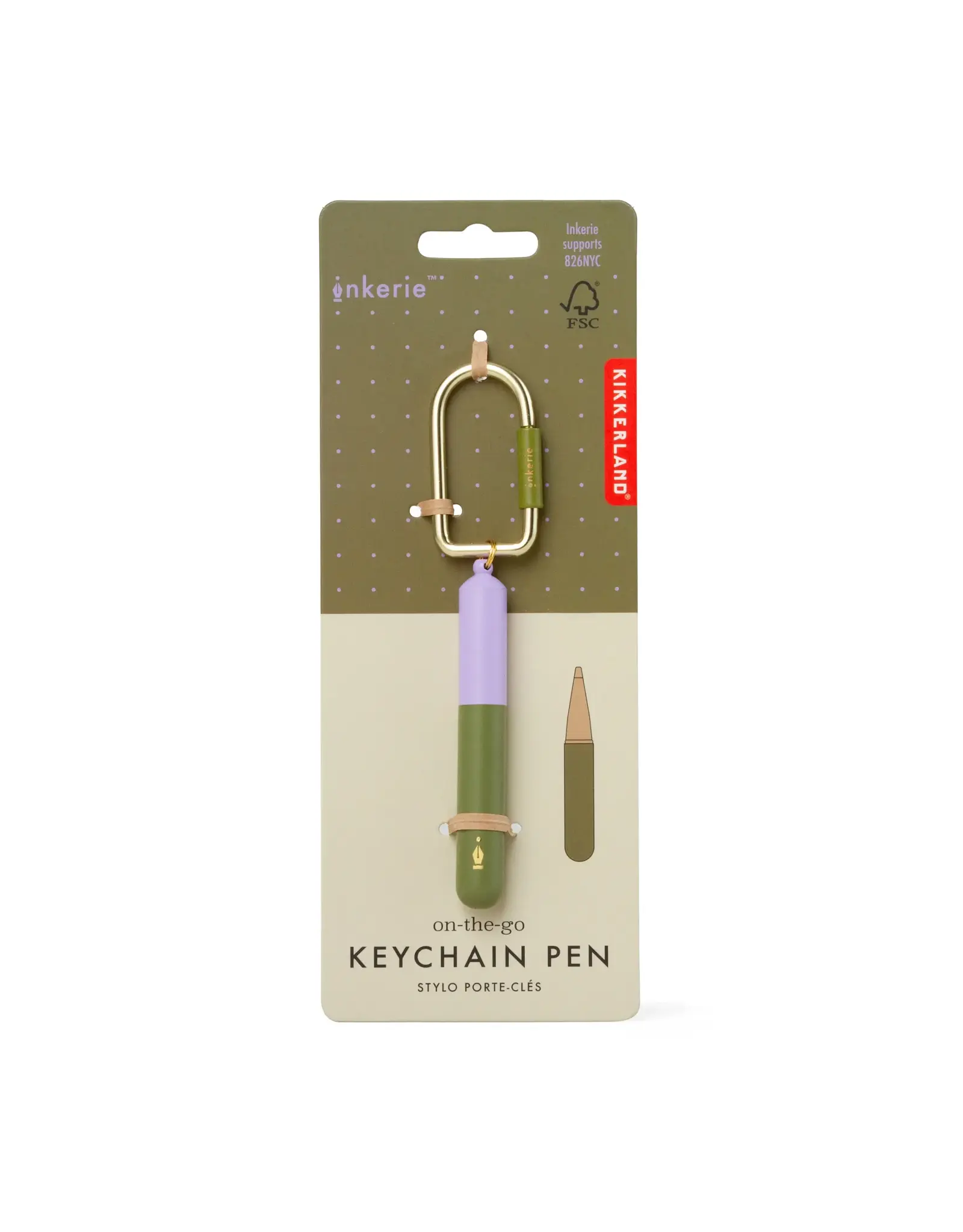 Kikkerland Kikkerland Inkerie On-The-Go Keychain Pen