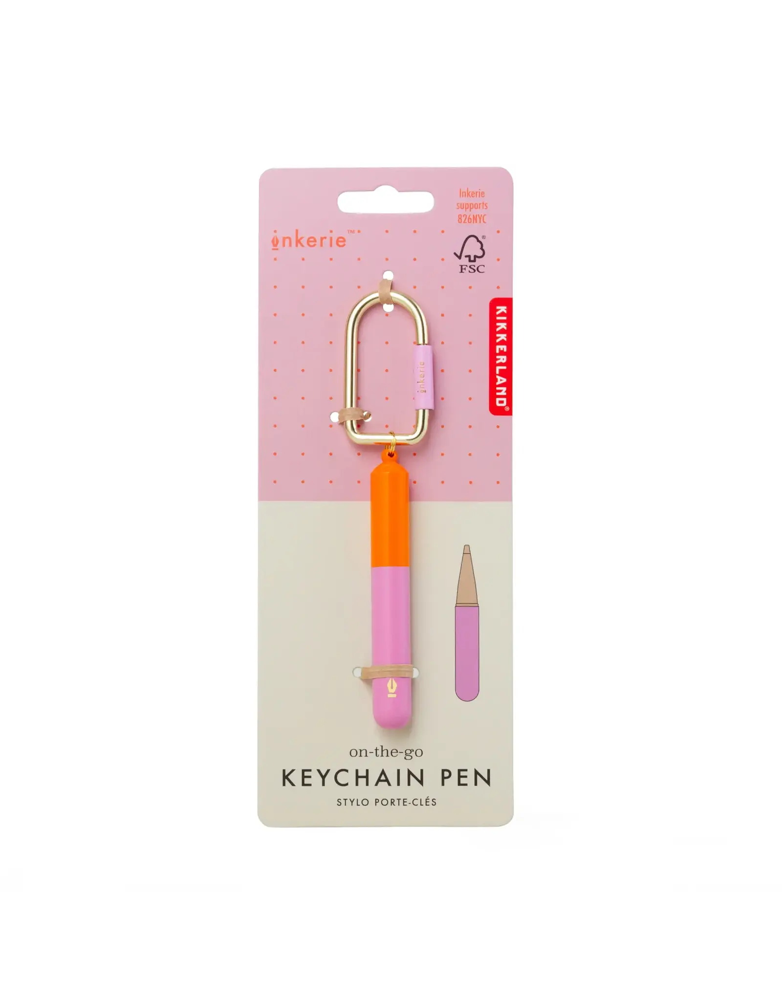 Kikkerland Kikkerland Inkerie On-The-Go Keychain Pen