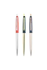Kikkerland Kikkerland Retro Pens Metal Set Of 3