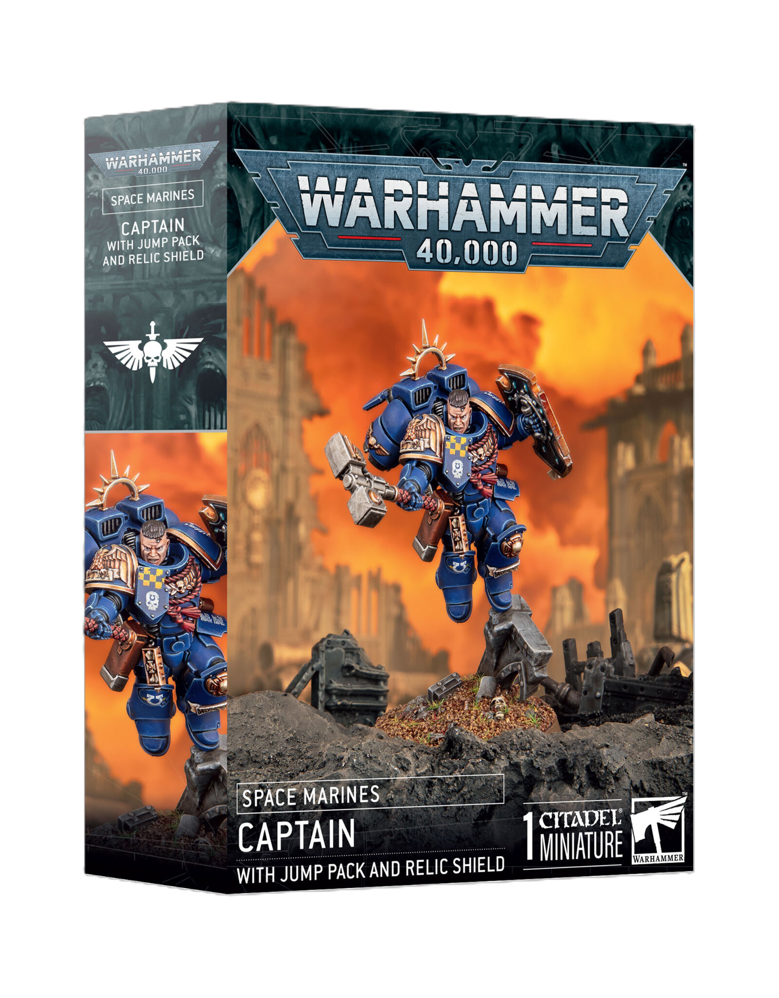 Games Workshop Space Marine Captain With Jump Pack & Relic Shield