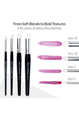 W.A. Portman WA Portman Blending Brush Set – 4pc Synthetic Acrylic Blending Brushes for Dry Brush Miniature Painting – Ideal for Pastels, Charcoal, Watercolor, Ink & Acrylics