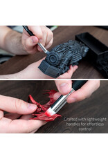 W.A. Portman WA Portman Blending Brush Set – 4pc Synthetic Acrylic Blending Brushes for Dry Brush Miniature Painting – Ideal for Pastels, Charcoal, Watercolor, Ink & Acrylics