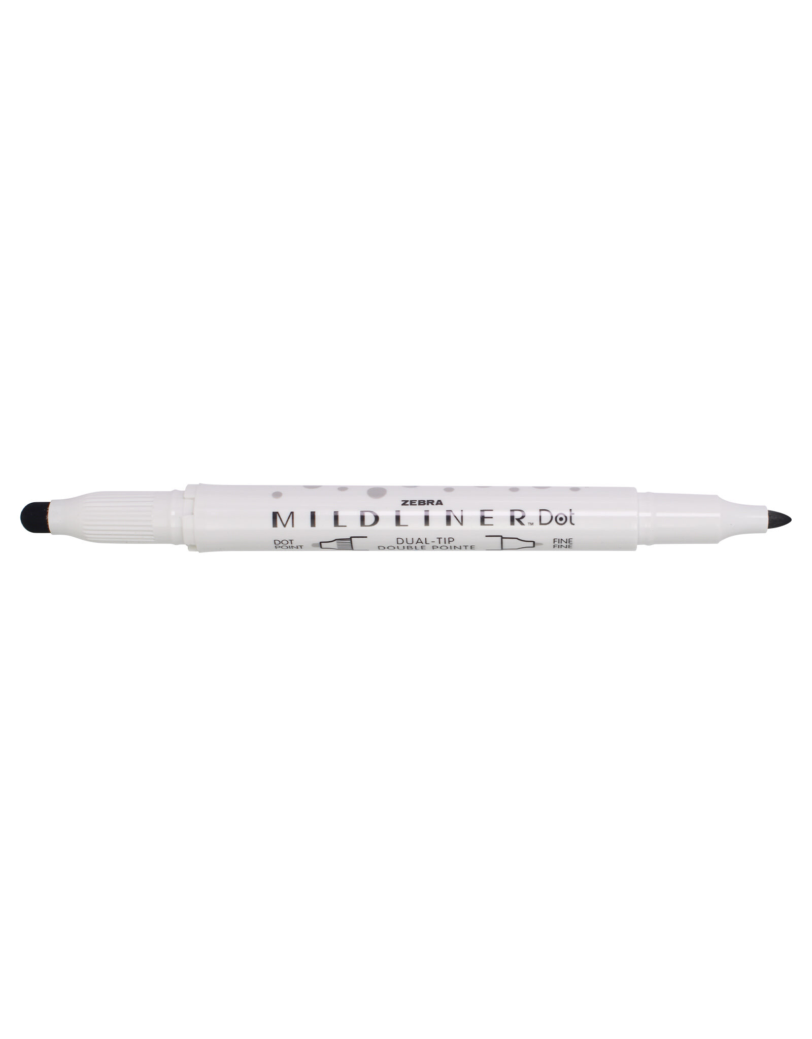 Zebra Mildliner Dual-Tip Dot Marker, Gray