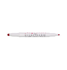 Zebra Mildliner Dual-Tip Dot Marker, Red