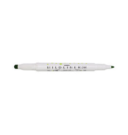 Zebra Mildliner Dual-Tip Dot Marker, Green