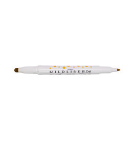 Zebra Mildliner Dual-Tip Dot Marker, Gold