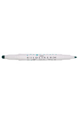 Zebra Mildliner Dual-Tip Dot Marker, Summer Green