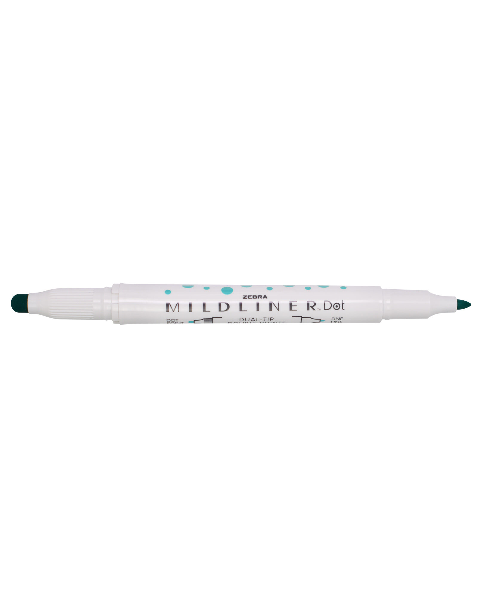 Zebra Mildliner Dual-Tip Dot Marker, Summer Green