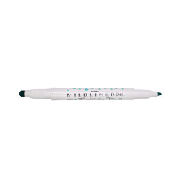 Zebra Mildliner Dual-Tip Dot Marker, Summer Green