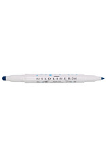 Zebra Mildliner Dual-Tip Dot Marker, Cyan