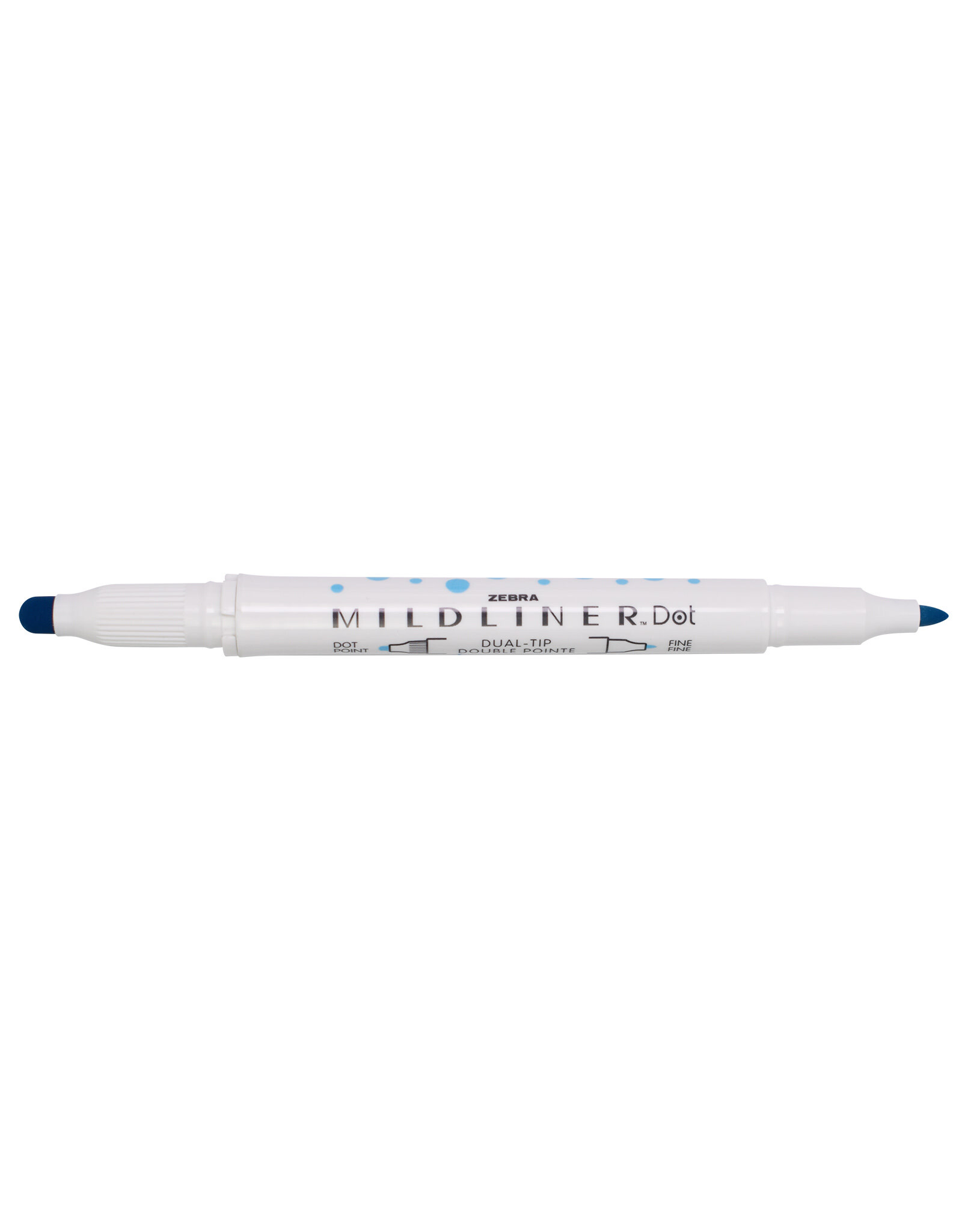 Zebra Mildliner Dual-Tip Dot Marker, Cyan