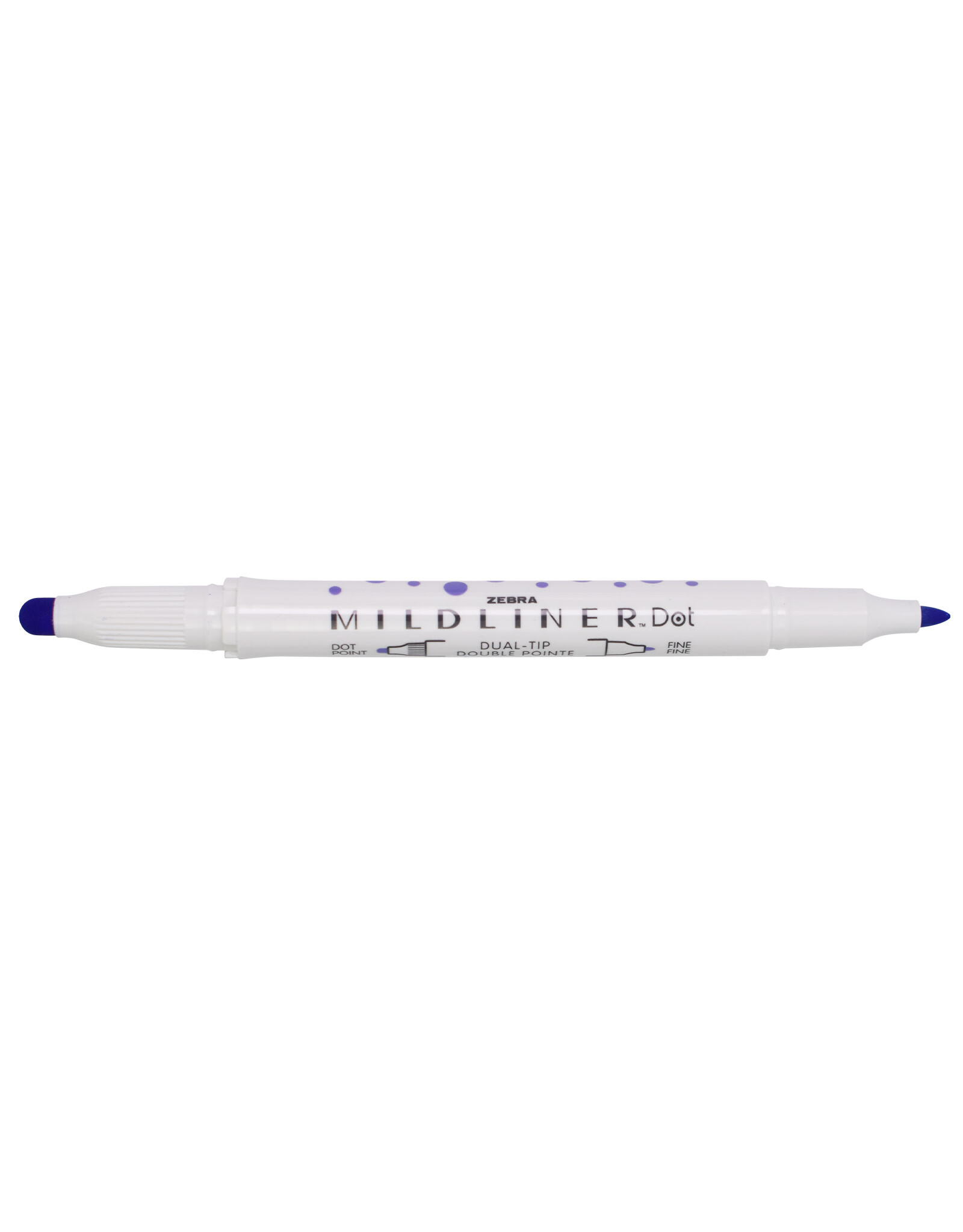 Zebra Mildliner Dual-Tip Dot Marker, Lavender