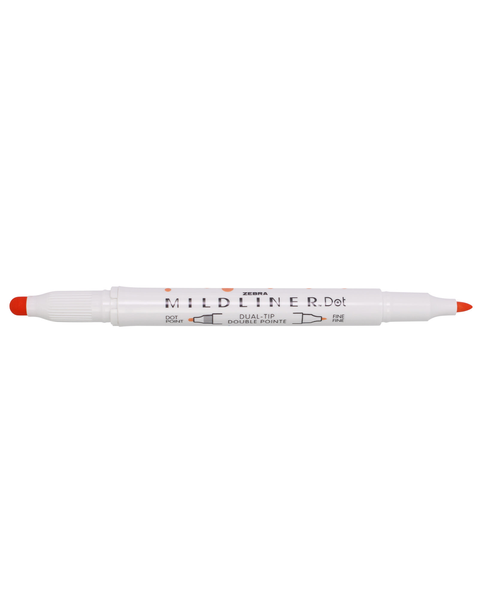 Zebra Mildliner Dual-Tip Dot Marker, Apricot
