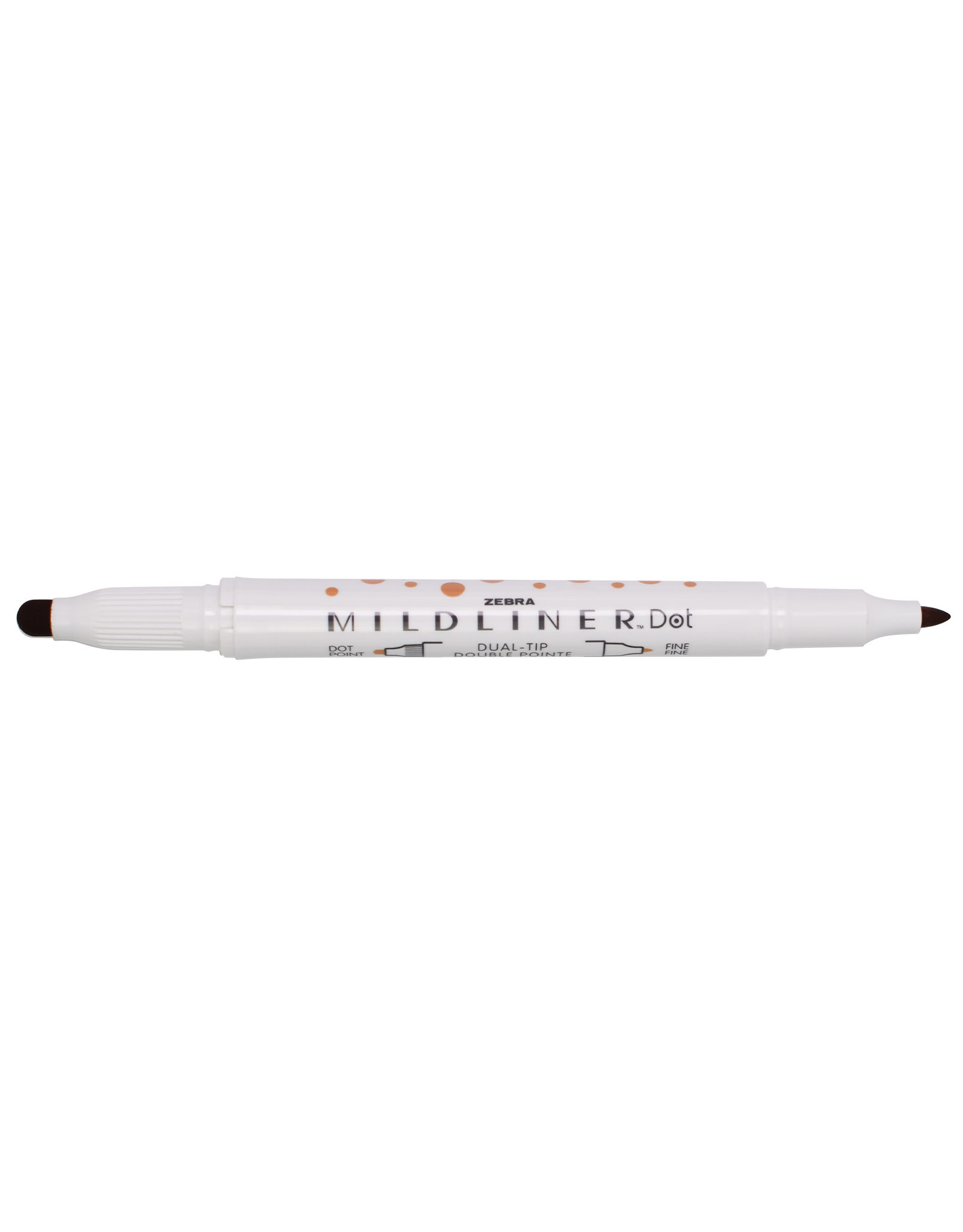 Zebra Mildliner Dual-Tip Dot Marker, Copper