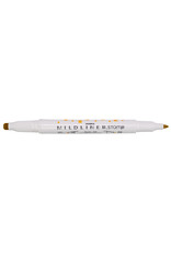 Zebra Mildliner Dual-Tip Stamp Marker, Star Gold