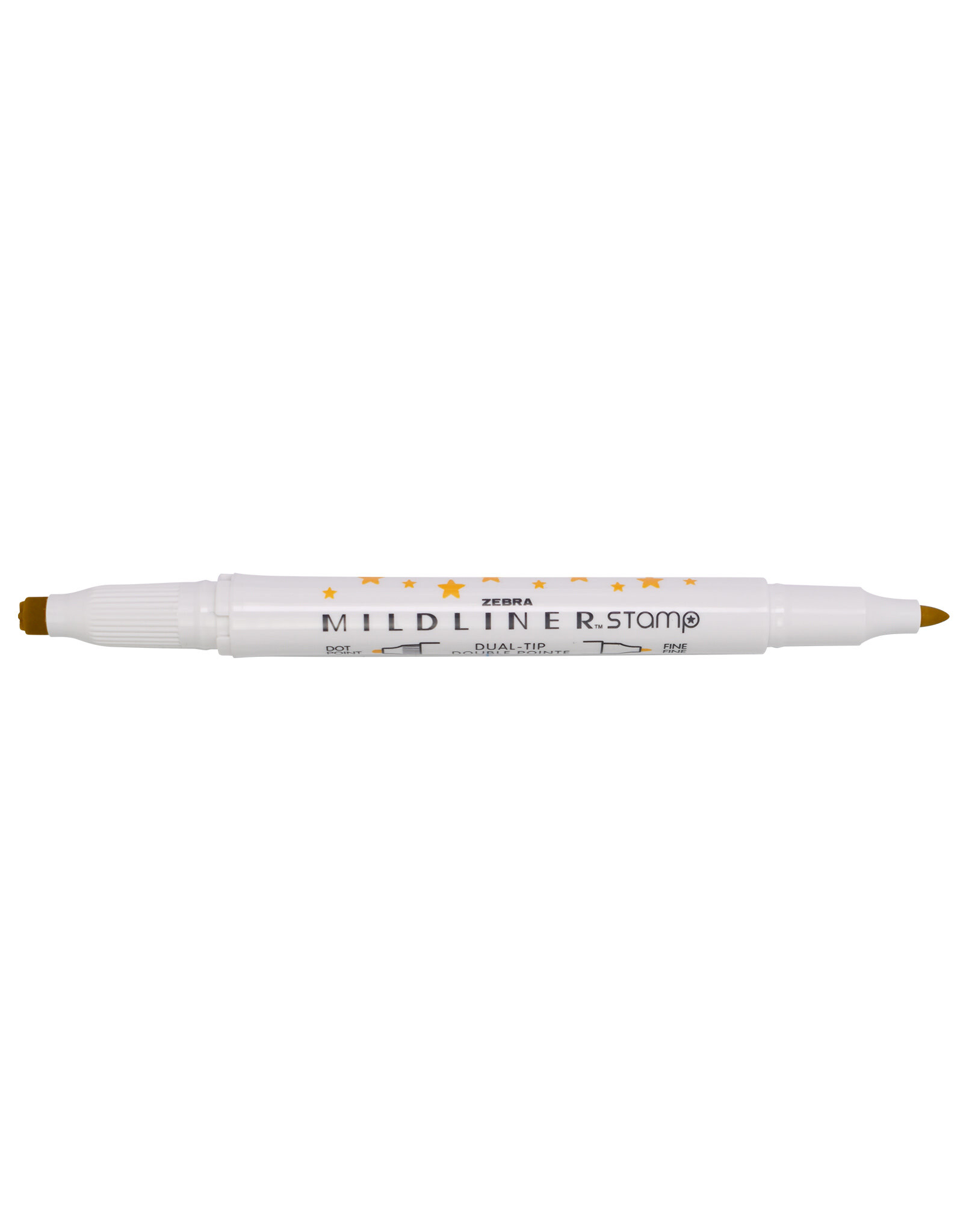 Zebra Mildliner Dual-Tip Stamp Marker, Star Gold